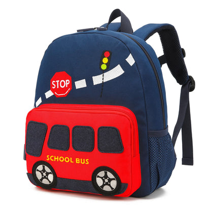 willikiva Car Dinosaur Toddler Kids Backpack for Boys and Girls Kids Waterproof Preschool Bag