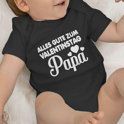 Baby Body Junge Mädchen - Partner - Alles gute zum Valentinstag Papa - weiß