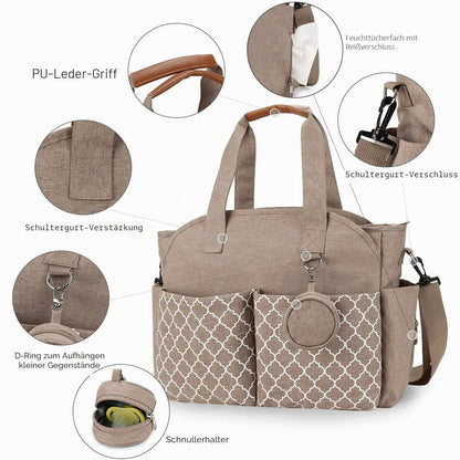 Wickeltasche Baby Wickeltasche Große Babytaschen für Mama mit Wickelstation Multifunktions Reise