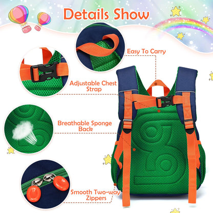 Kinderrucksack Mädchen Kleiner Rucksack Kinder mit Brustgurt, Rosa | Leicht Wasserdicht Vorschule Kleinkind, Schulrucksack Einhorn, Tagesrucksack, Kindergarten Schultasche für 1-5 Jahre