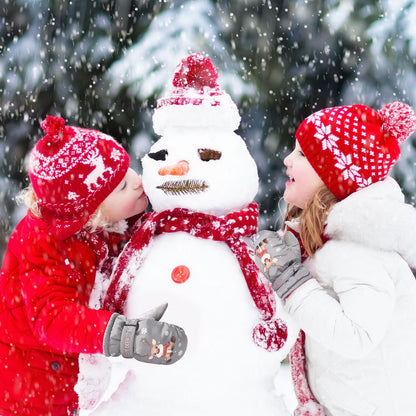 CUINIUNAID Fausthandschuhe Kinder Fäustlinge Kinder Wasserdicht Warm Fleece Weihnachten Kinder Thermohandschuhe für 1-9 Jahre Winterhandschuhe Kinder Schneehandschuhe Kinder Ski Handschuhe