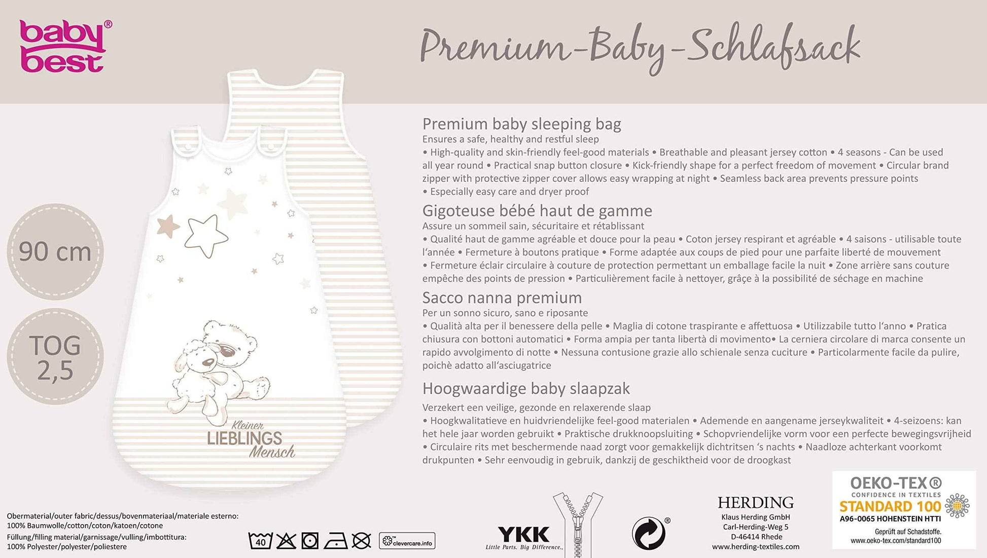 Baby Sleeping Bag “Lieblingsmensch”