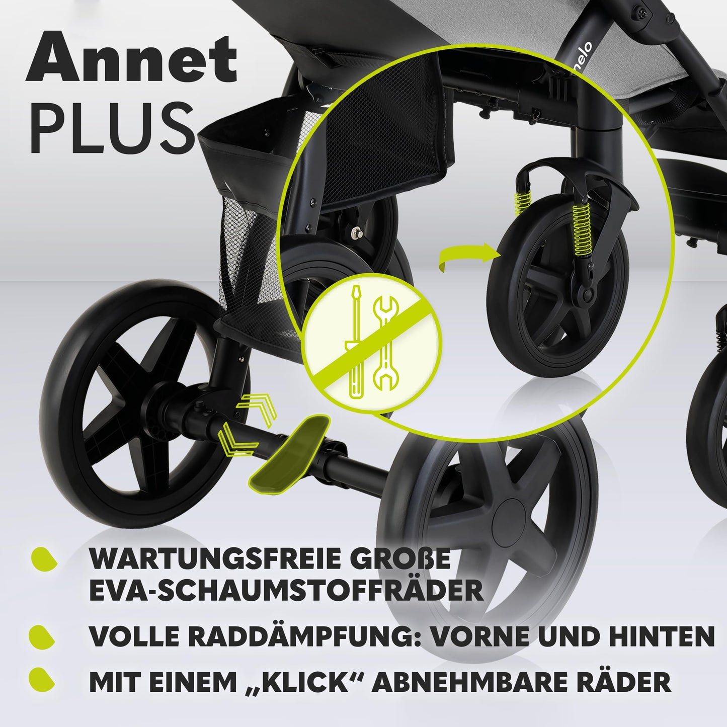 LIONELO Annet Plus Buggy up to 22 kg with Reclining Function, Small Folding Pushchair with Accessories, EVA Foam Wheels, Mosquito Net, Foot Cover Drink Holder, Basket Dreamin