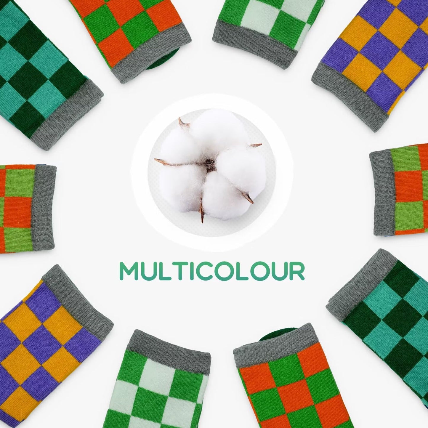 TUUHAW 10 Paar Kinder Socken für Mädchen und Jungen Socken Mit Motiv Schulkind Baumwolle Socken Bunt Gr. 23-38