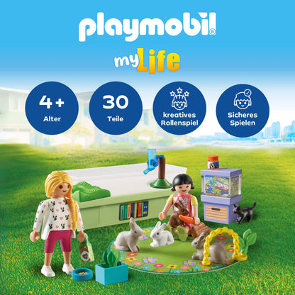 PLAYMOBIL Cat Café Cat Toy Child Animal Figure Set Toy for Children from 4 Years 71744
