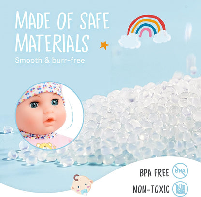 Toy Choi's Baby Puppe – Sprechende 40cm Puppen für Mädchen ab 2 Jahren mit Geräuschen und lustigem Fütterungszubehör, weiches Babypuppen Spielzeug für Kleinkinder und Kinder