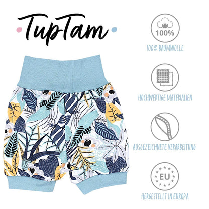 TupTam Unisex Baby Pumphose Sommershorts Baumwolle 5er Pack