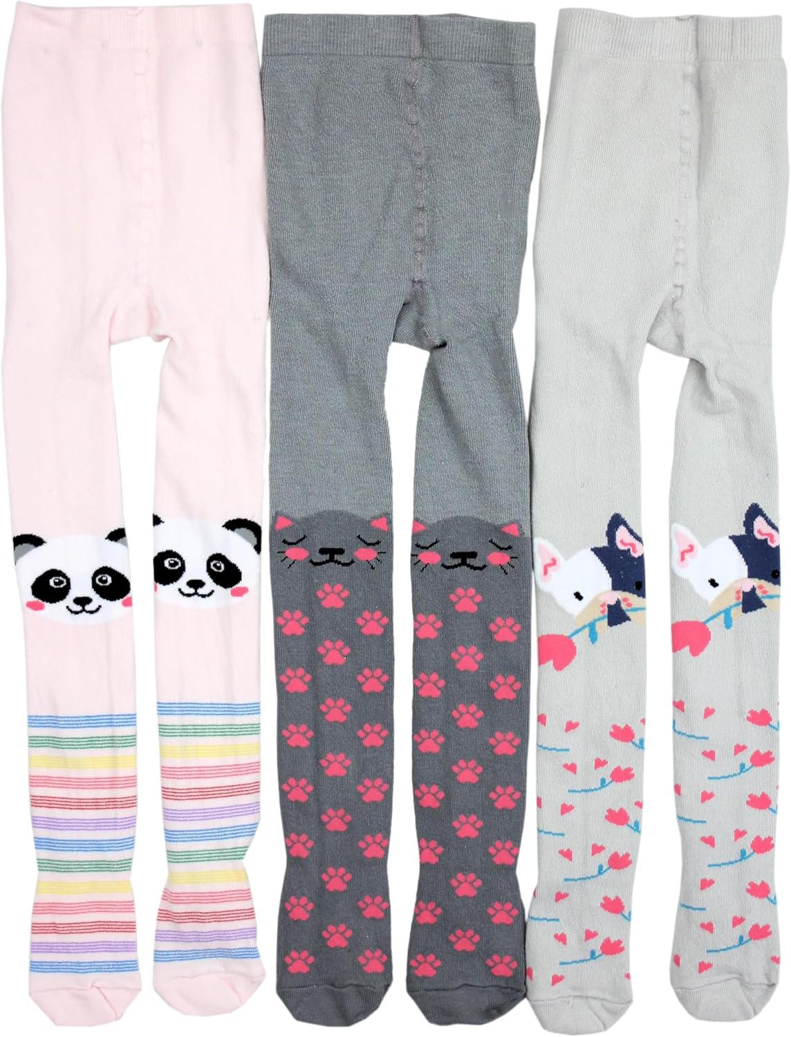 TupTam, Girls' Knitted Tights, Colourful Pattern, Pack of 6