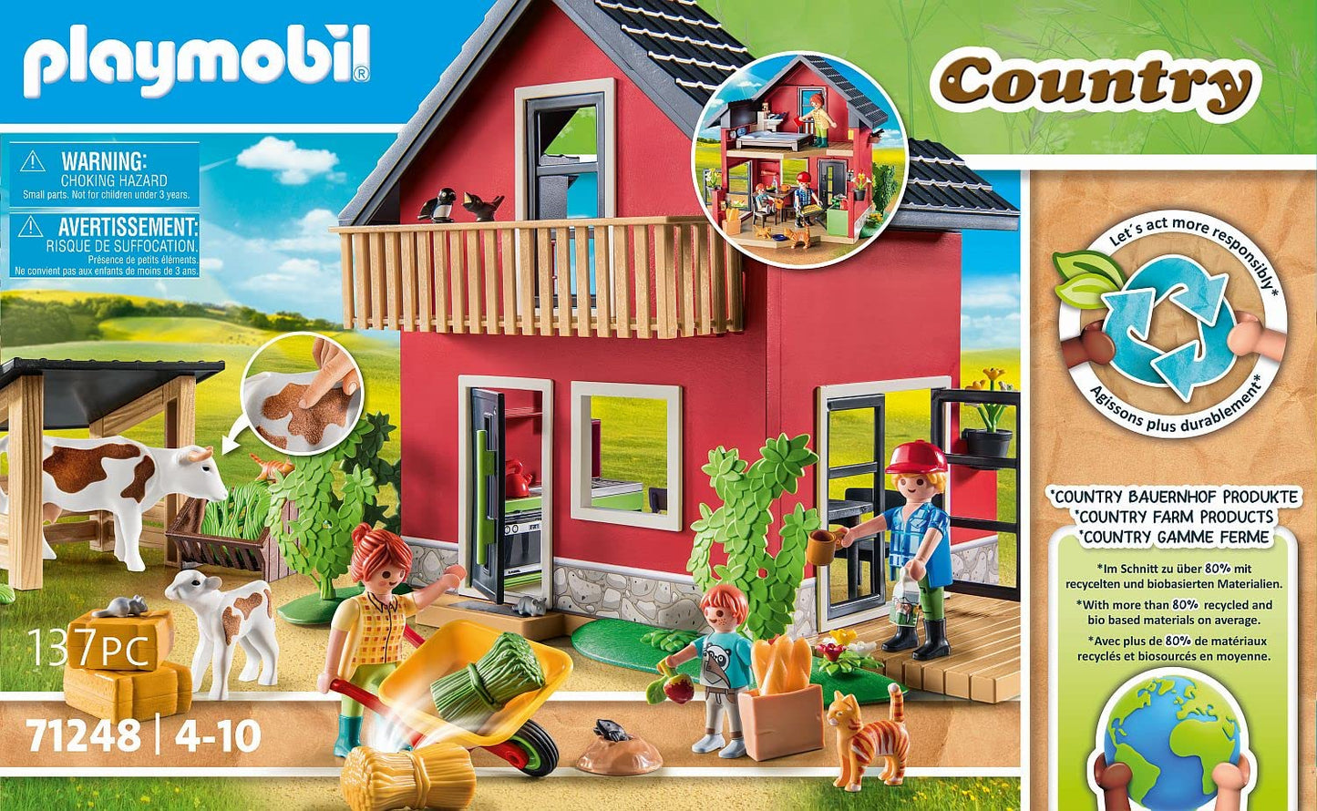 PLAYMOBIL Country 71441 Gemütliches Bauwagencafé, spielerisches Lernen mit liebevoll gestaltetem Bauwagen, detailreicher Austattung und einem Gänseteich, nachhaltiges Spielzeug für Kinder ab 4 Jahren