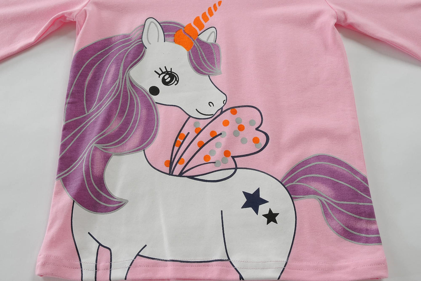 EULLA Children's Girls' Pyjamas Long Sleeve Cotton Winter Pyjama Set Unicorn Princess Dino Rabbit Owl Two Piece Sleepwear 1-10 Years 92 98 104 110 116 122 128 134 140