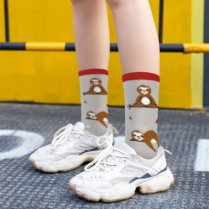 Belloxis Women's Socks 39-42 Horse Girls Gift Knee Socks Women's Rider Cotton Socks