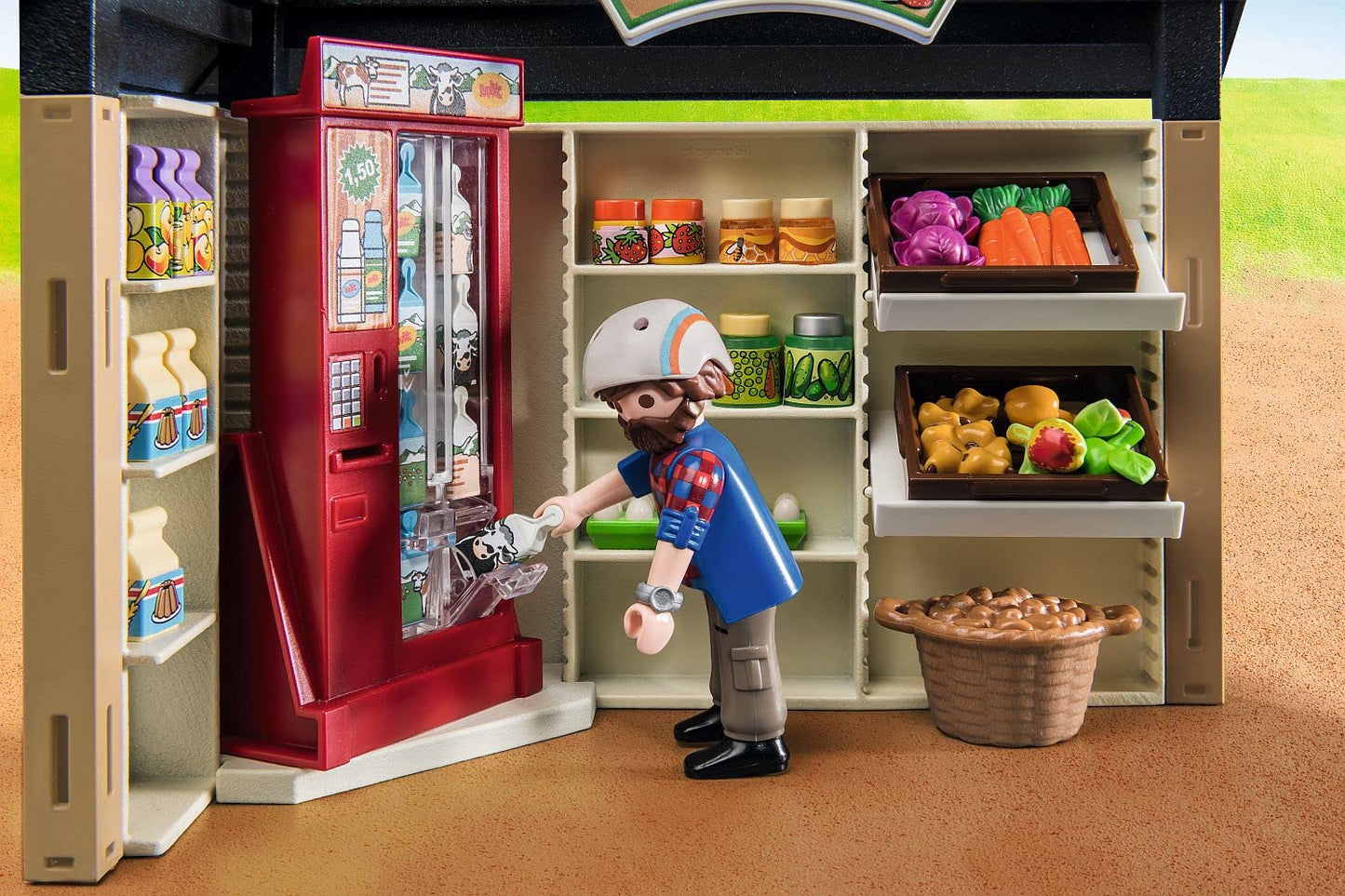 PLAYMOBIL Country 71441 Gemütliches Bauwagencafé, spielerisches Lernen mit liebevoll gestaltetem Bauwagen, detailreicher Austattung und einem Gänseteich, nachhaltiges Spielzeug für Kinder ab 4 Jahren