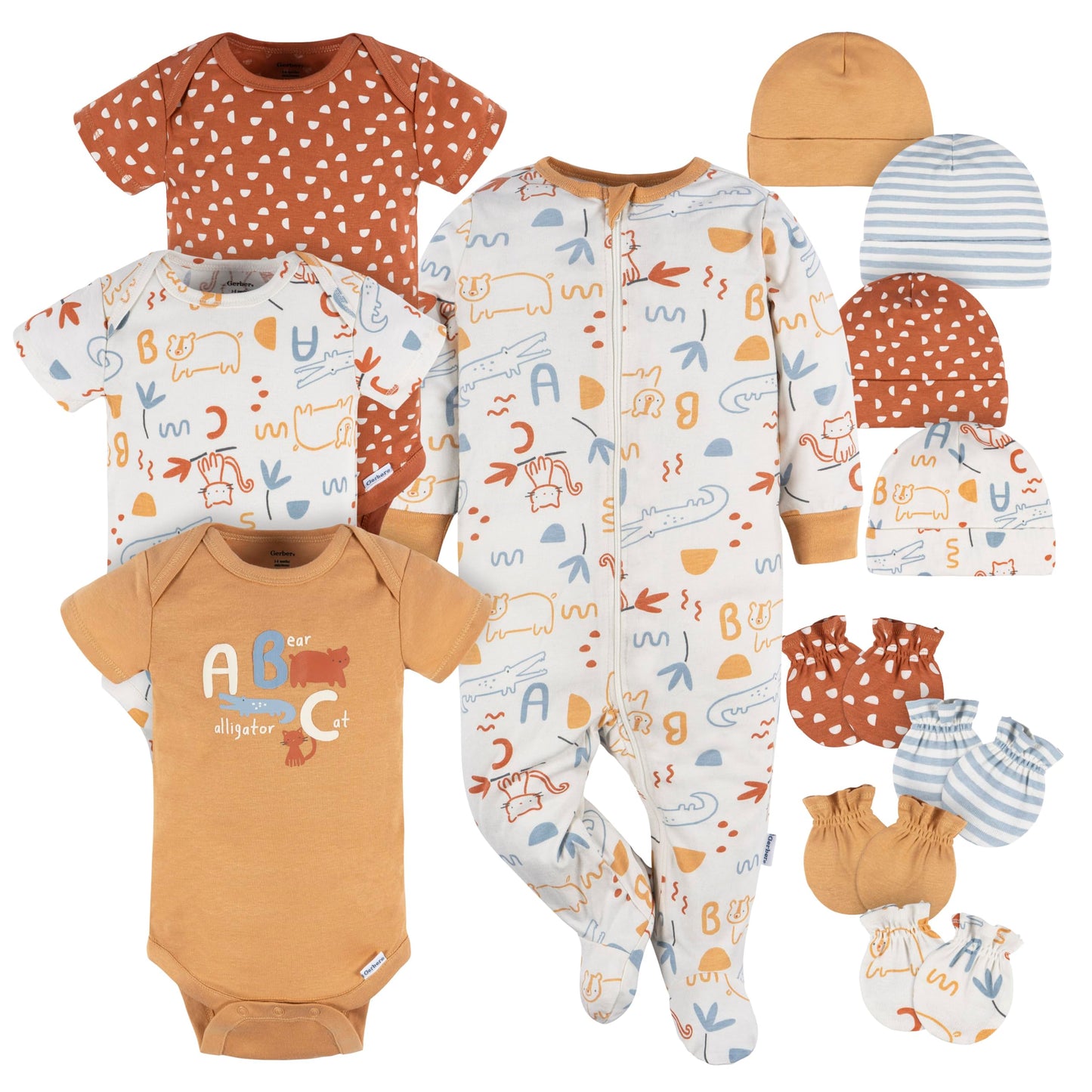 Gerber Baby Girls Boys and Girls 12 Piece Layette Gift Set 12-Piece Layette Clothing Set (Pack of 12)