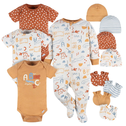Gerber Baby Girls Boys and Girls 12 Piece Layette Gift Set 12-Piece Layette Clothing Set (Pack of 12)