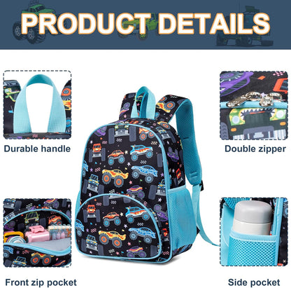 Kinderrucksack Jungen Kinder Rucksack Tagesrucksack Vorschulrucksack Kindergartentasche Schulrucksack für Schule Kita 38cm 3-8Y