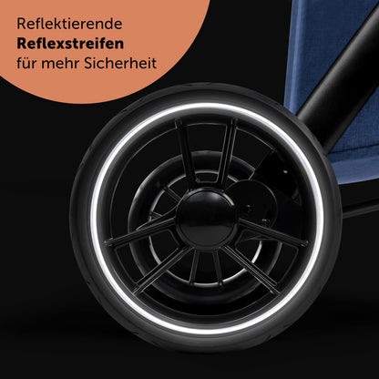 Bergsteiger Lugo 3-in-1 Pushchair Complete Set Including Accessories - Baby Seat, Buggy Attachment, Sun Protection & Weather Footmuff | Isofix Station Available