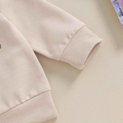 Geagodelia Baby Girl Clothing Outfit Set Long Sleeve Sweatshirt + Leopard Trousers Newborn Soft Baby Set Mama's Mini 2-Piece