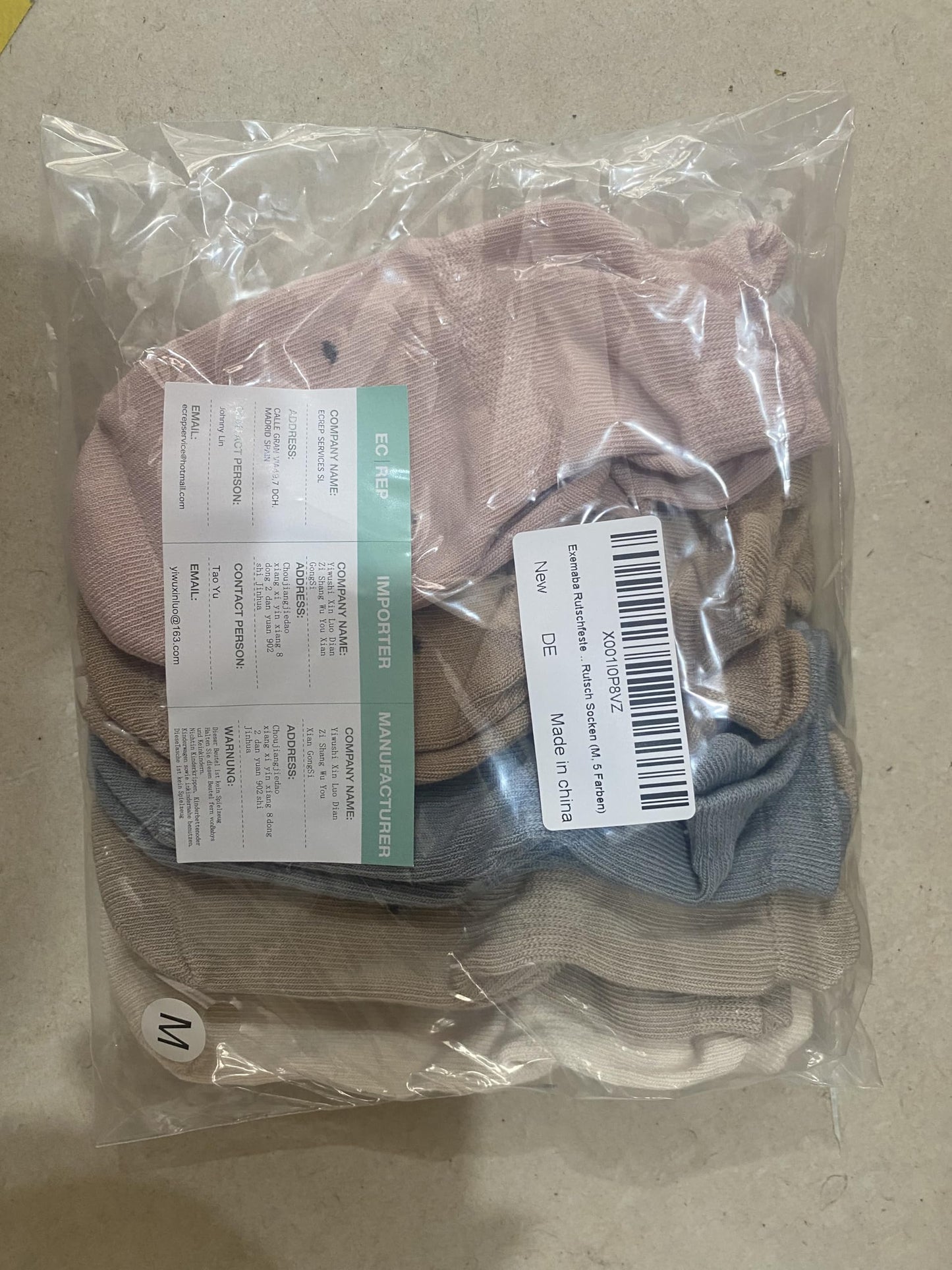 Rutschfeste Socken für Baby Mädchen Jungen 5 Paar Kinder Anti Rutsch Socken Sportsocken Stoppersocken