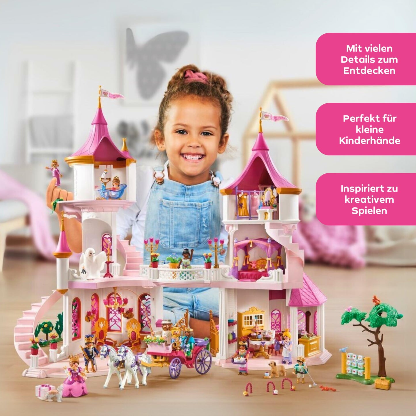 PLAYMOBIL | Princess Magic | Prinzessinnenschloss mit Königspaar | Prinzessinnen Spielzeug | Schloss Spielset | Märchen Spielzeug für Kinder ab 4 Jahren | 71845