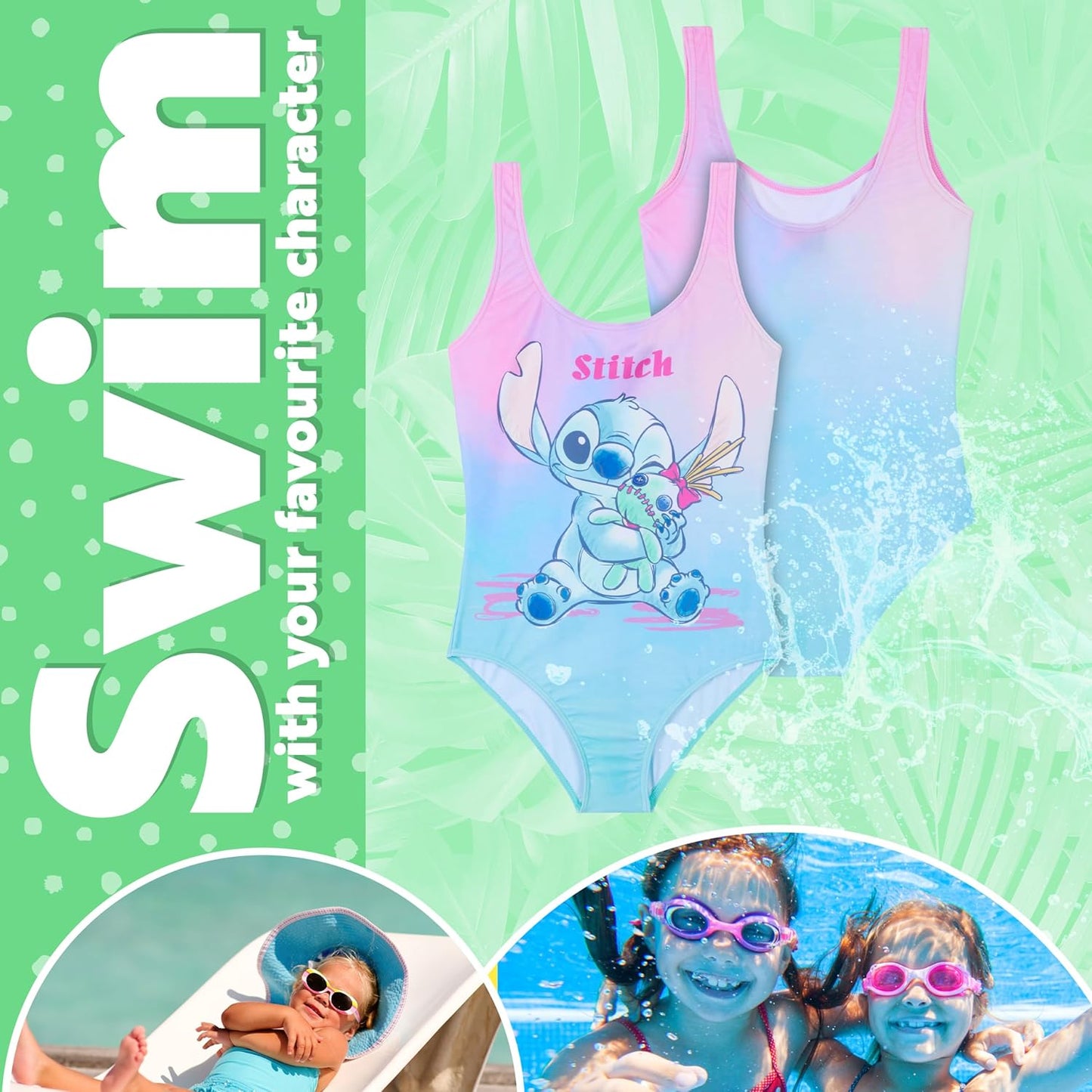 Disney Mädchen einteiliger Badeanzug, Bademode, Geschenke für Mädchen