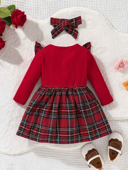 xuntao Newborn Baby Girl Christmas Clothes Long Sleeve Romper and Skirt Cute Winter Christmas Outfits Sets