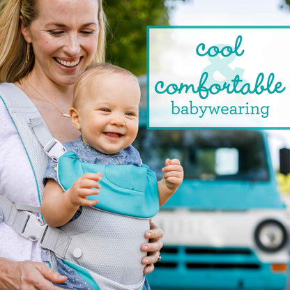 Infantino Flip Advanced 4-in-1 Babytrage, Ergonomisch, Umwandelbar, mit Blickrichtung Nach Innen und Außen, Vorne und Hinten Tragbar für Neugeborene bis Kleinkinder von 3,6-14,5 kg, Grau