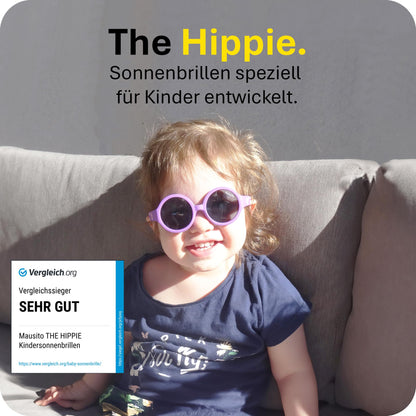 Mausito Sonnenbrille Kinder 6-24 Monate & 2-5 Jahre | VERGLEICHSSIEGER Kindersonnenbrille 100% UV-Schutz | BIEGSAM | Schadstofffreie Kindersonnenbrillen mit Band | Europäisches Design für Kinder