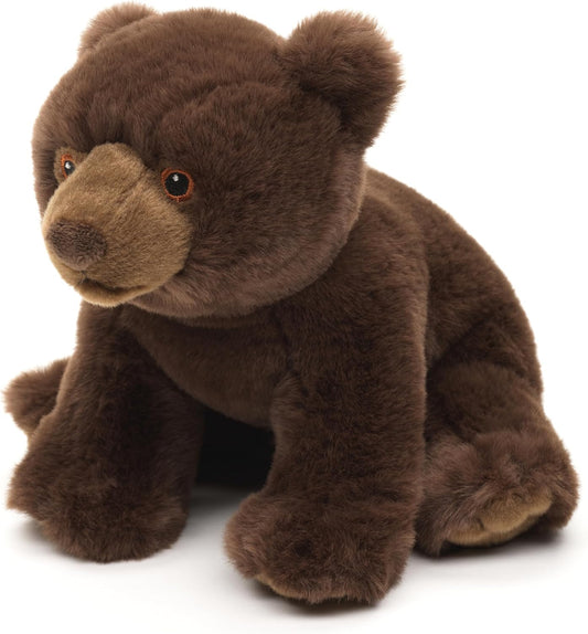 Uni-Toys - Eco-Line - Braunbär, sitzend - 100% recyceltes Material - 20 cm (Länge) - Plüsch-Bär - Plüschtier, Kuscheltier, Braun