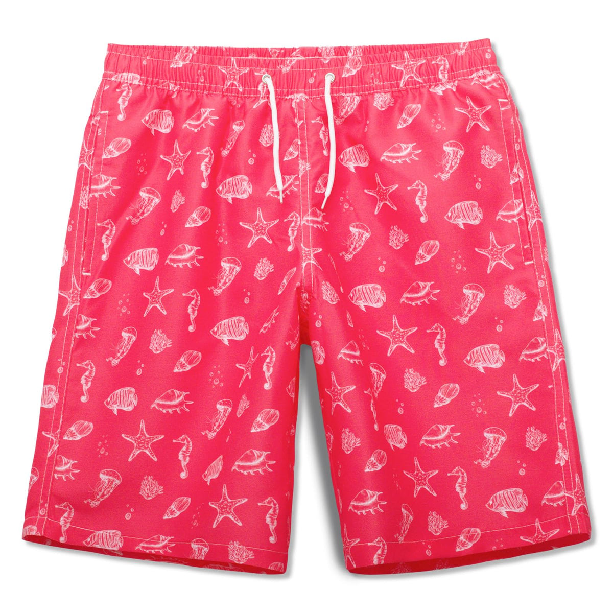 MEILONGER Boys' Swim Shorts Quick-drying Boardshorts with Mesh Lining Pockets and Adjustable Drawstring 
