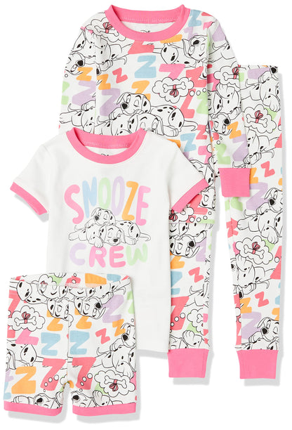 Essentials Disney | Marvel | Star Wars Baby und Mädchen Pyjama-Set, 4-Teilig (Zuvor Spotted Zebra)