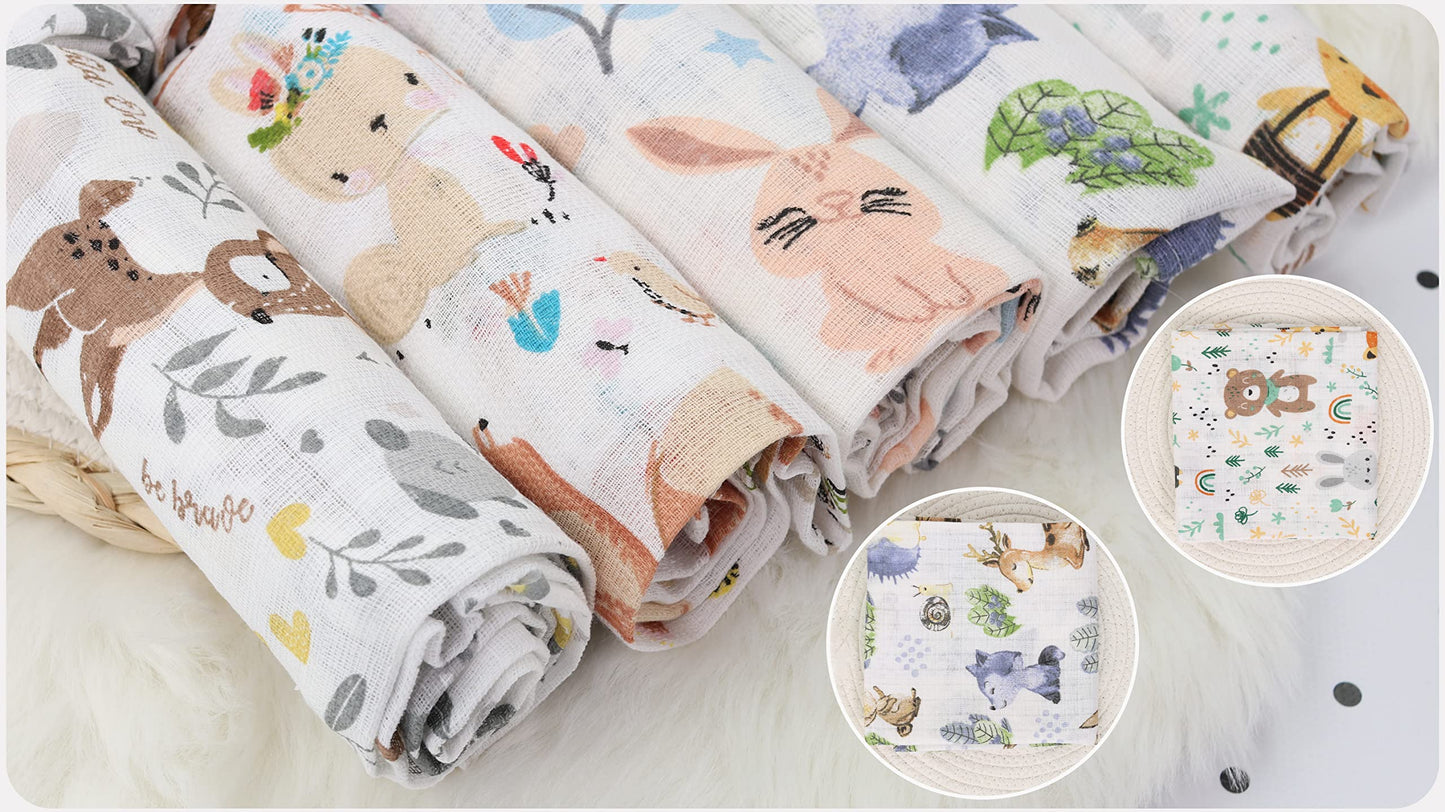 FENSILO - Mulltücher - Mullwindeln - 10er Pack 70x80 cm - Stoffwindeln, Made IN EU, schadstoffgeprüft - Spucktücher Set für Mädchen – Baby Mullwindeln- Rosa - Oeko-TEX Zertifiziert