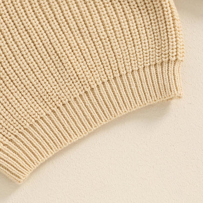 L&ieserram Baby Mädchen Jungen 1. Geburtstag Gestrickt Pullover Jumper Langarm Strickpullover Pulli Kleinkinder Kleidung Outfit Knitted Sweater 1 Jahr