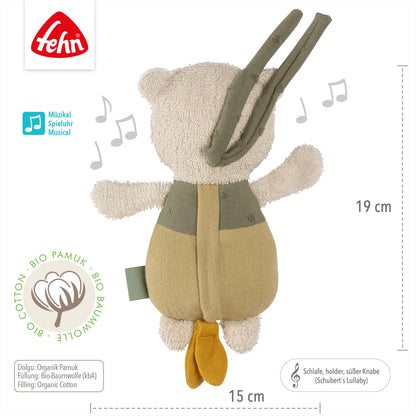 Fehn Mini-Spieluhr Otter – Kuscheltier & Einschlafhilfe: Aufzieh-Spieluhr mit sanfter Melodie Brahms Wiegenlied beruhigt in jeder Situation – für Babys und Kleinkinder ab 0+ Monaten