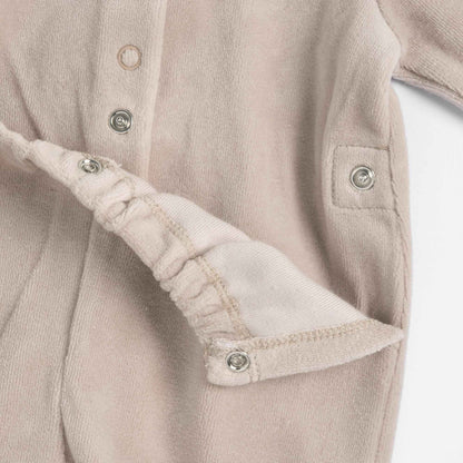 Chicco, Baby romper for boys and girls made of warm and soft velour, with practical button opening, ideal for winter, baby clothes for 0-24 months, designed in Italy