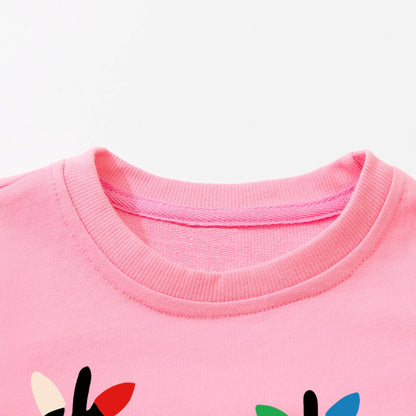 Sweatshirt Mädchen Pullover Kinder Mädchen Baumwolle Langarm Shirt Einhorn Bunny Warm Tops 2-8 Jahre Größe 92 98 104 110 116 122 128