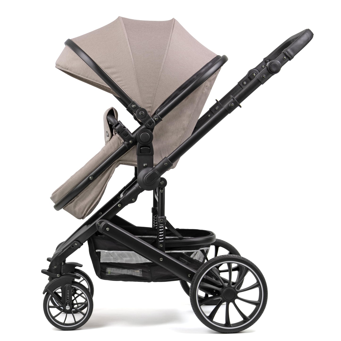 Pixini Neyla Combi Pushchair with Accessories (3-in-1 Set with Baby Seat Black/Black)
