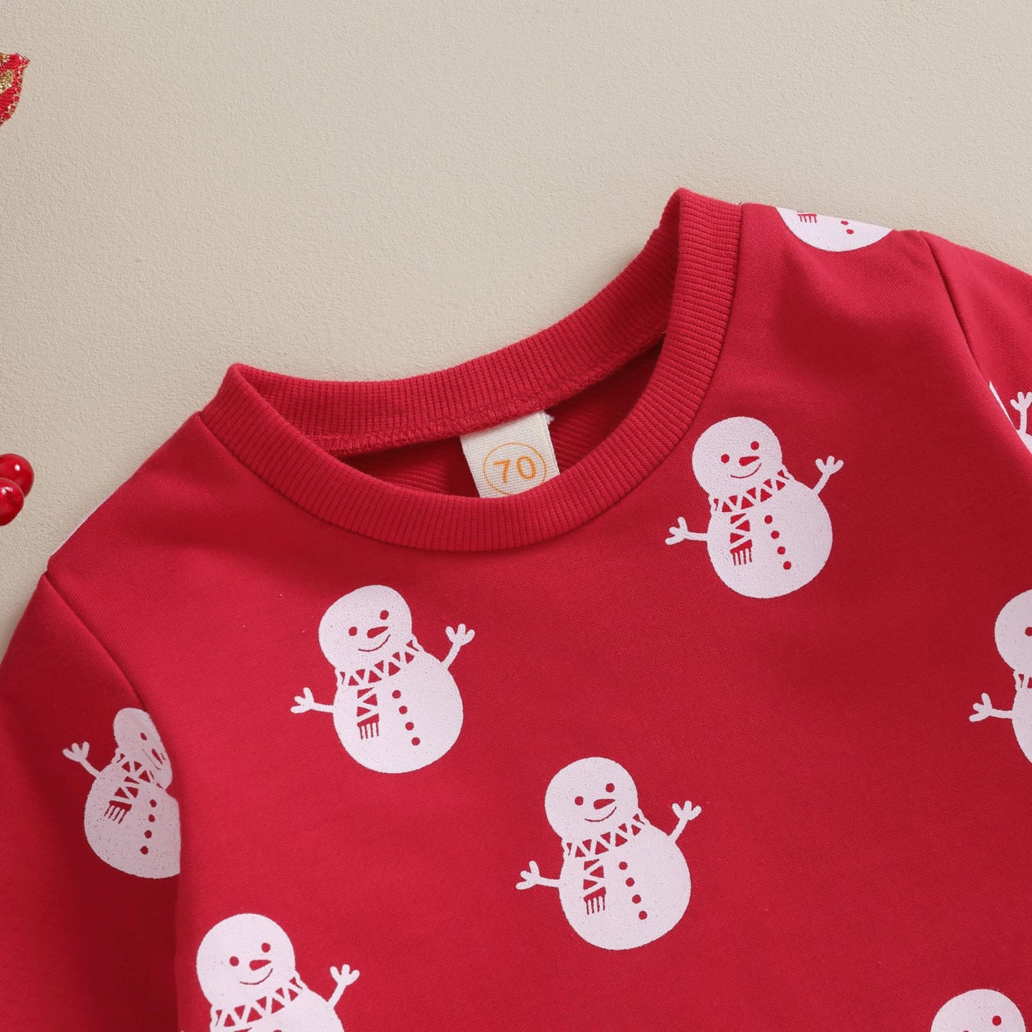 Baby Boys Girls Outfit Snow Sweatshirt + Trousers Two Piece Set Christmas New Year Baby Newborn Clothing