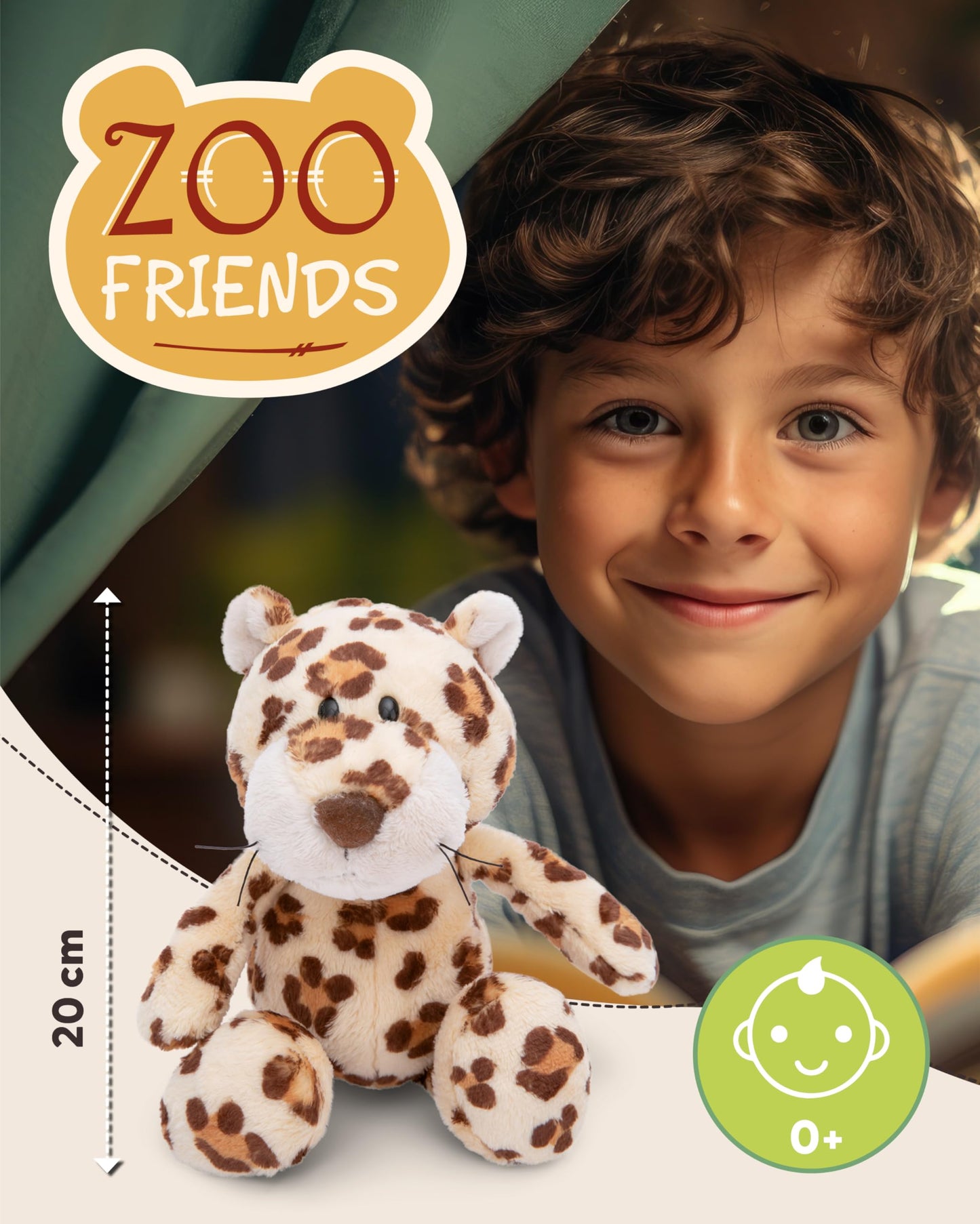 NICI Kuscheltier Giraffe 20cm Zoo Friends