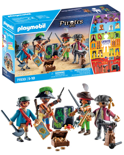 PLAYMOBIL | Pirates | Gefahr durch Riesenhai | Piratenspielzeug | Spielzeugfiguren | Spielzeug für Kinder ab 4 Jahren | 71793