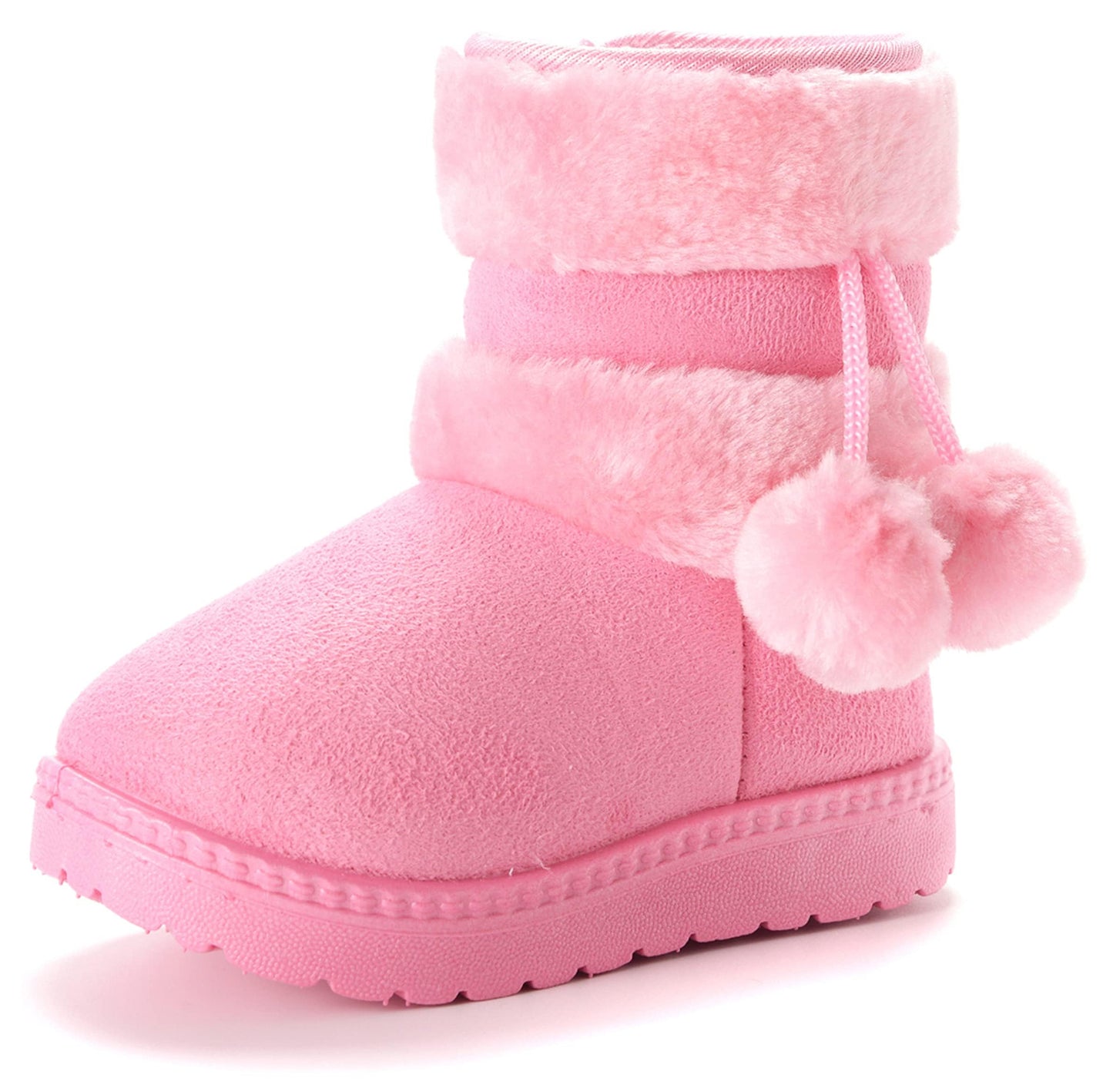 Children's Warm Lined Snow Boots, Girls' Winter Shoes, Baby Non-Slip Boots, Toddler Shoes, Soft Soles, Slip-On Boots