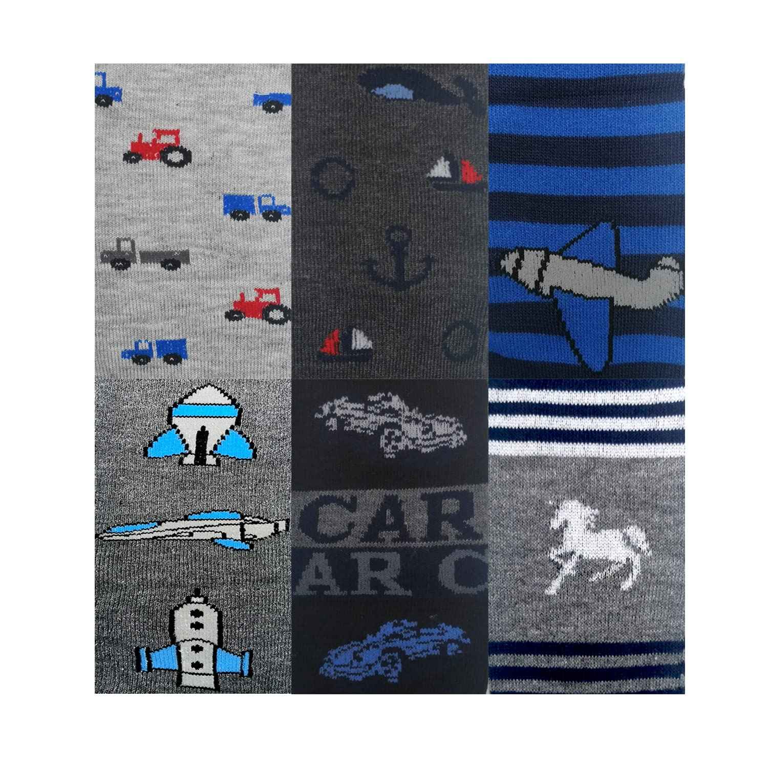 MRCC 12777 Pack of 6 Boys' Children's Knitted Tights Fine Knitted Cotton