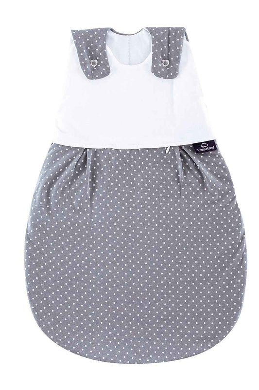 Träumeland S0100102 Sleeping Bag Liebmich, Polka Dots, Grey, Size 50/56, Multi-Coloured