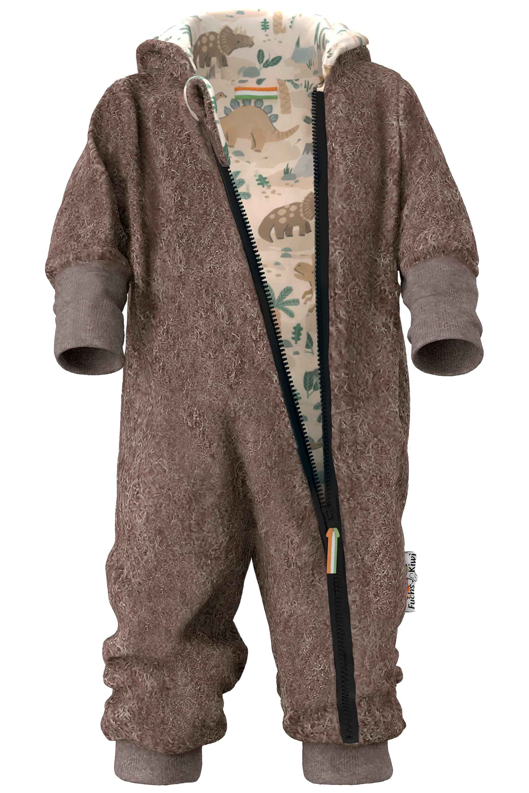 Fuchs & Kiwi Walkoverall Baby Boys - Natural Virgin Wool & Jersey Lining - Oeko-Tex, Skin-Friendly - Handmade in Berlin - Wool Walk Overall Baby & Toddler - Winter & Autumn