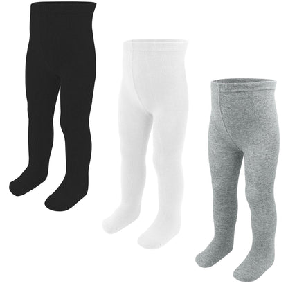 Baby Tights Children's Tights for Girls Boys Cotton Children's Tights 3 Pairs Crawling Tights Stockings Leggings 0-24 Months