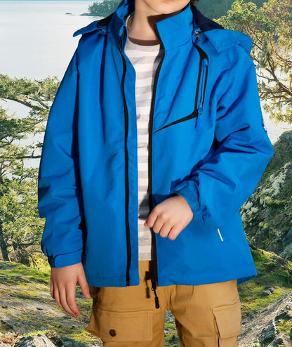 YoungSoul Children's Waterproof Rain Jacket with Removable Hood