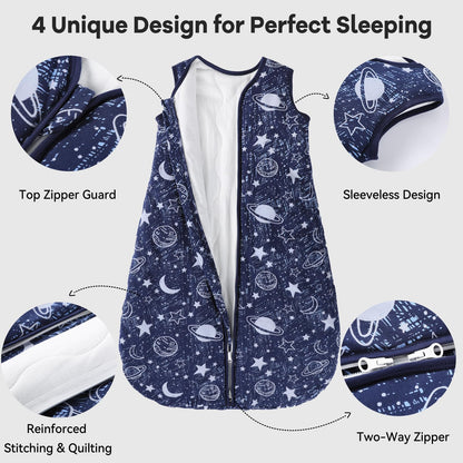 Unnivoll Baby Sleeping Bag, 1.5 Tog Baby Sleeping Bag, 0-6 Months, Pack of 2, Sleeping Bag, Winter, Autumn, 67 cm, for Boys and Girls, Newborns, Coffee