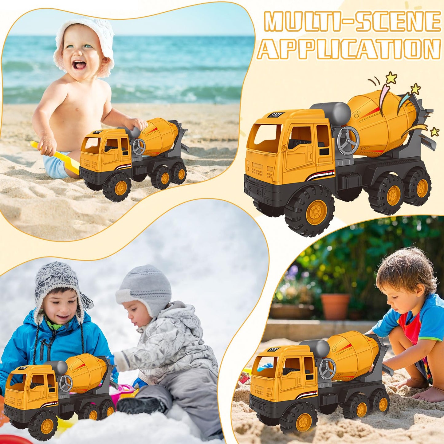 Bagger Spielzeug ab 3 jahre,Baustellenfahrzeuge Kinder,Baggerfahrzeug Geeignet als Sandspielzeug und für das Kinderzimmer,Starke & Flexible Teile,Sandkasten Kinderbagger für 2+ Jahre (Dumper)
