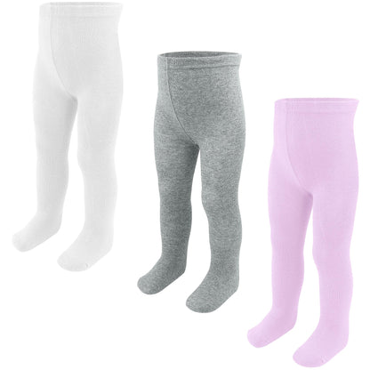 Baby Tights Children's Tights for Girls Boys Cotton Children's Tights 3 Pairs Crawling Tights Stockings Leggings 0-24 Months