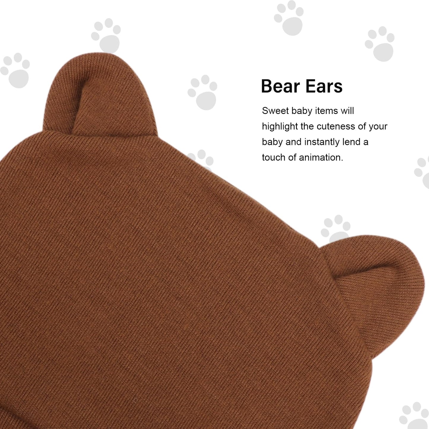 DRESHOW Newborn Baby Hat and Gloves Set Beanie Clothing Unisex Infant Hat Kindergarten Cap Baby Boys Girls 0-6 Months 