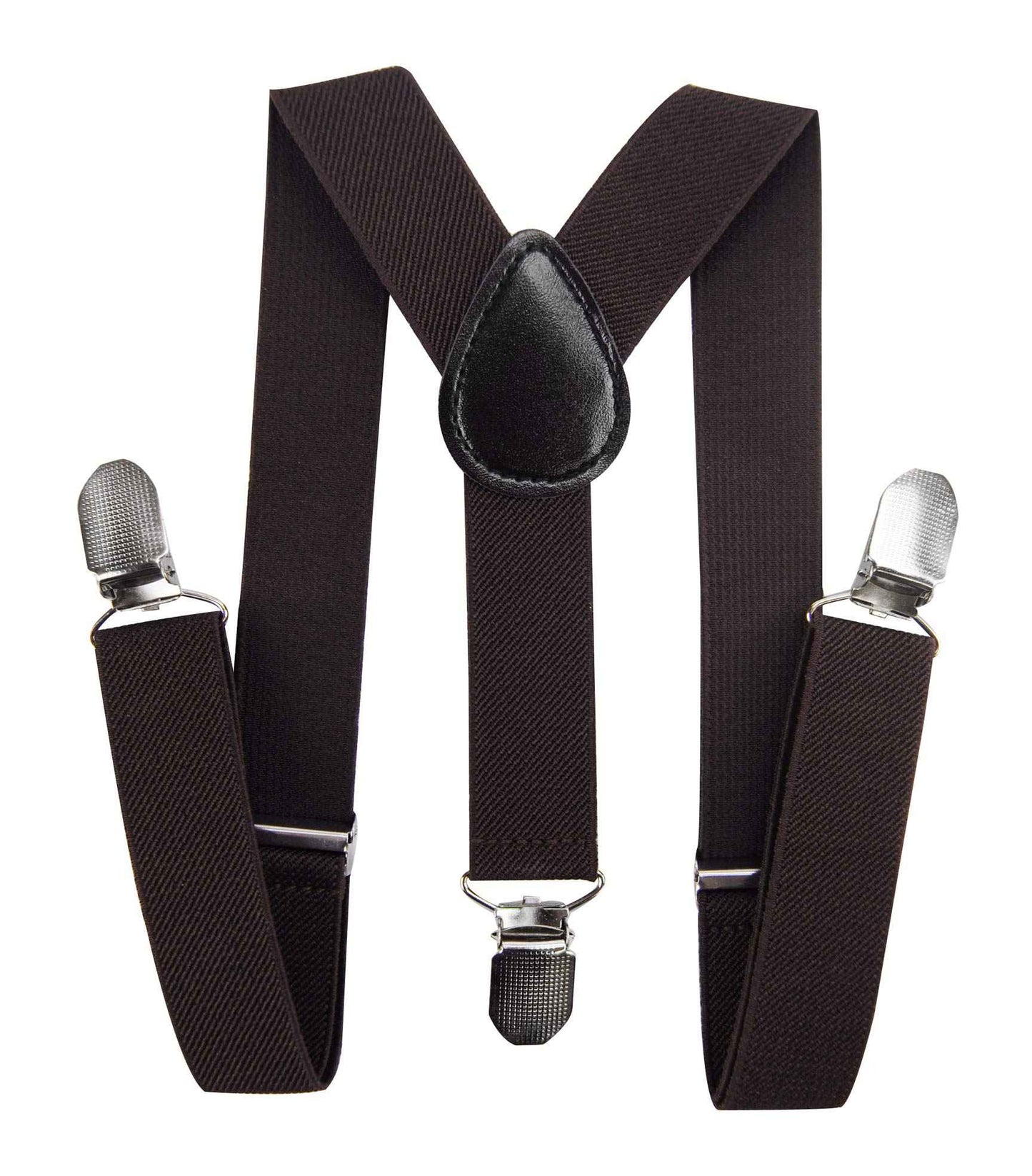 axy HTK25-1 Children's Boys Braces Y Shape Wide 2.5 cm with 3 Strong Clips Can be Combined with Bow Tie Plain Colours
